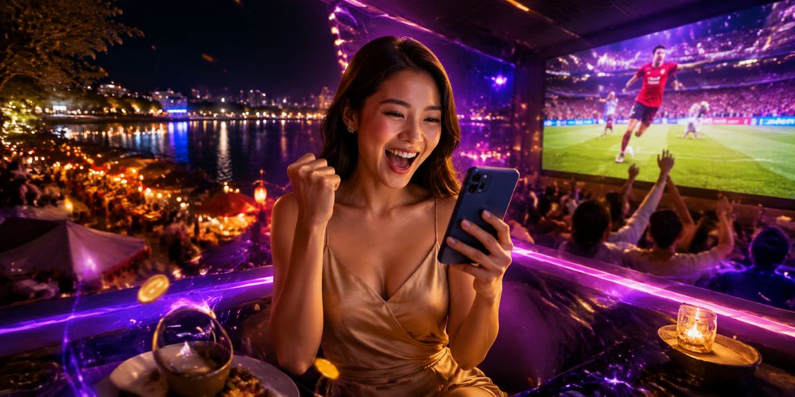 Người dùng xem kết quả thể thao trên di động tại chợ đêm Hà Nội
